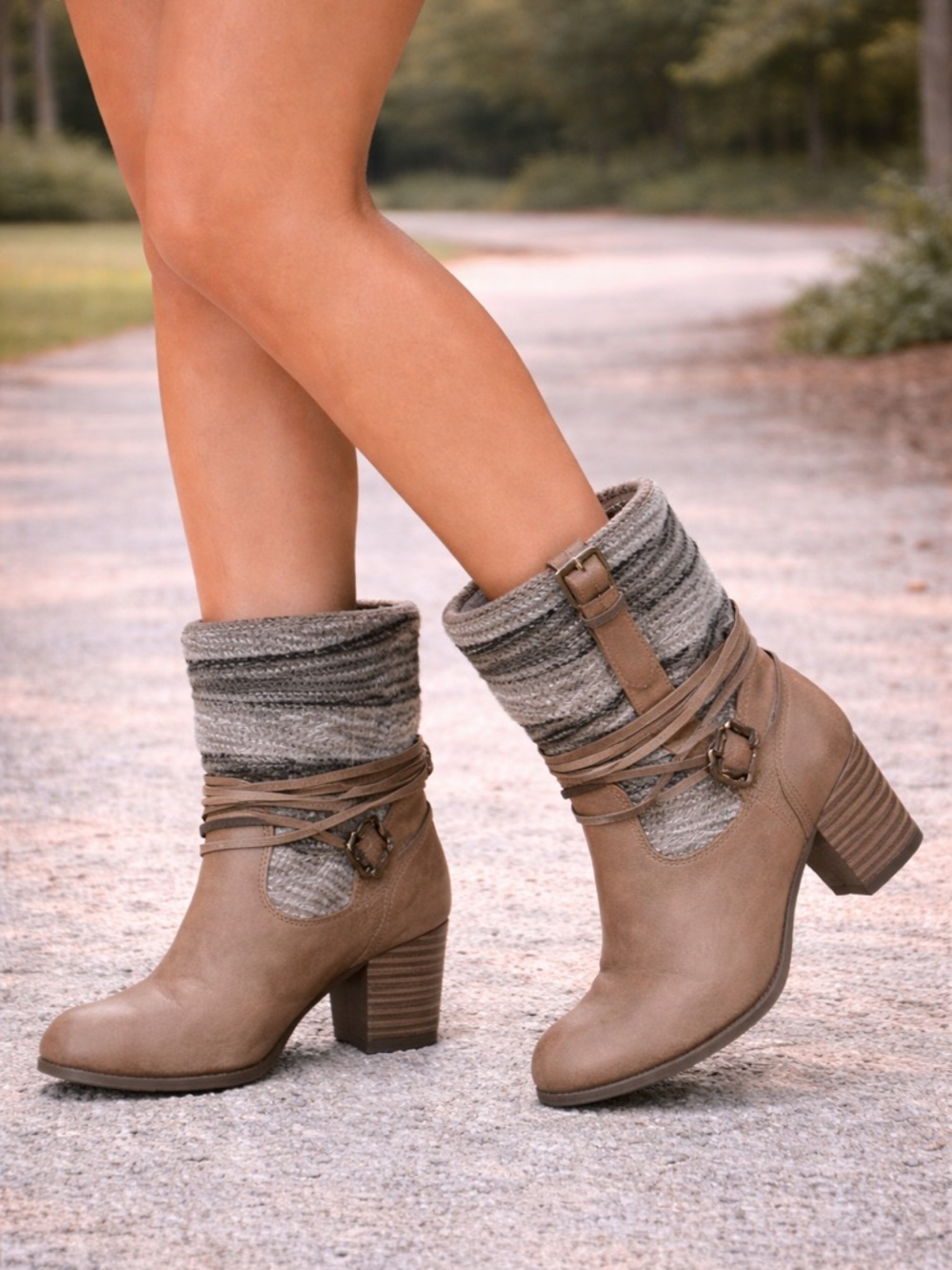 Pink & Pepper Chunky Heeled Boots